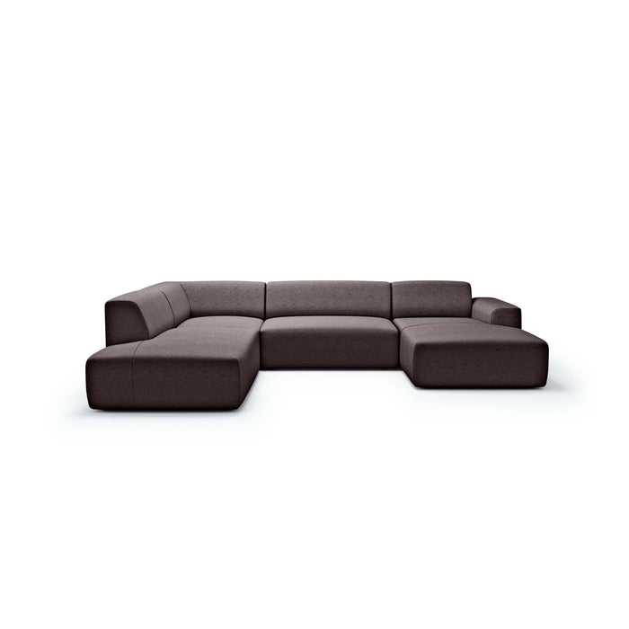 NADUVI Collection Nina U-bank Links - Ribstof - Donkerbruin