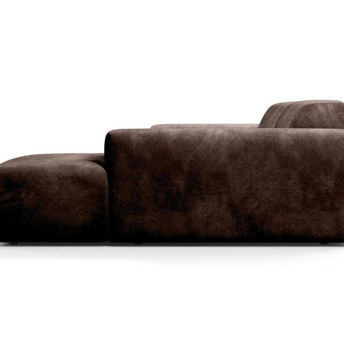 NADUVI Collection Nina Hoekbank Rechts - Velvet - Donkerbruin