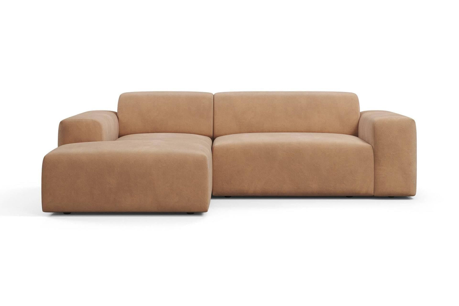 NADUVI Collection Nina Hoekbank Links - Velvet - Camel bruin