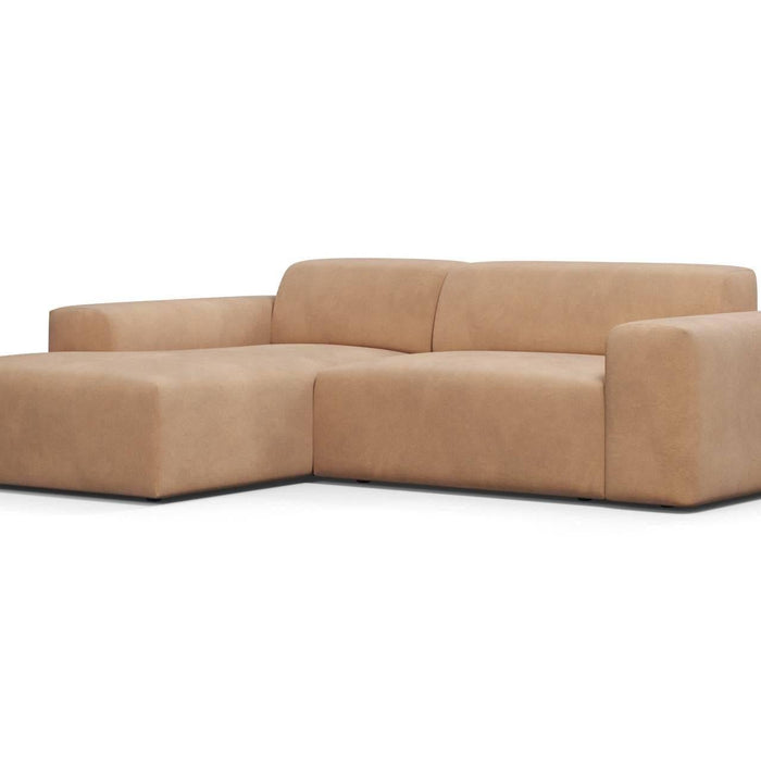 NADUVI Collection Nina Hoekbank Links - Velvet - Camel bruin