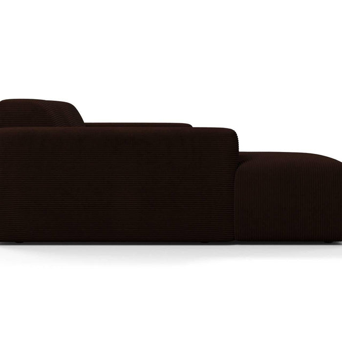 NADUVI Collection Nina Hoekbank Links - Ribstof - Donkerbruin
