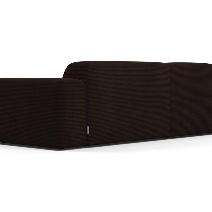 NADUVI Collection Nina Hoekbank Links - Ribstof - Donkerbruin