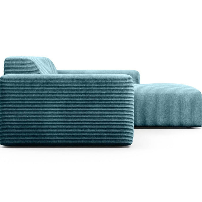 NADUVI Collection Nina Hoekbank Rechts - Ribstof - Turquoise