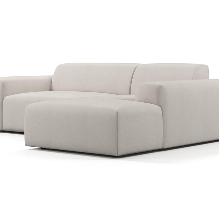 NADUVI Collection Nina Hoekbank Rechts - Linnen - Crème