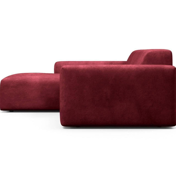 NADUVI Collection Nina Hoekbank Links - Velvet - Bordeauxrood