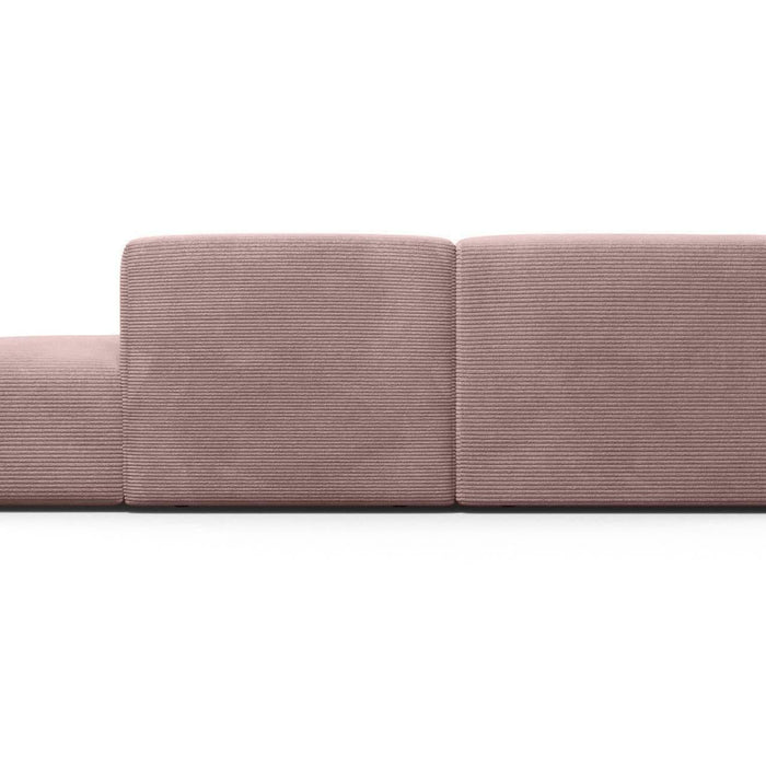 NADUVI Collection Nina Big Hoekbank Rechts - Ribstof - Lila