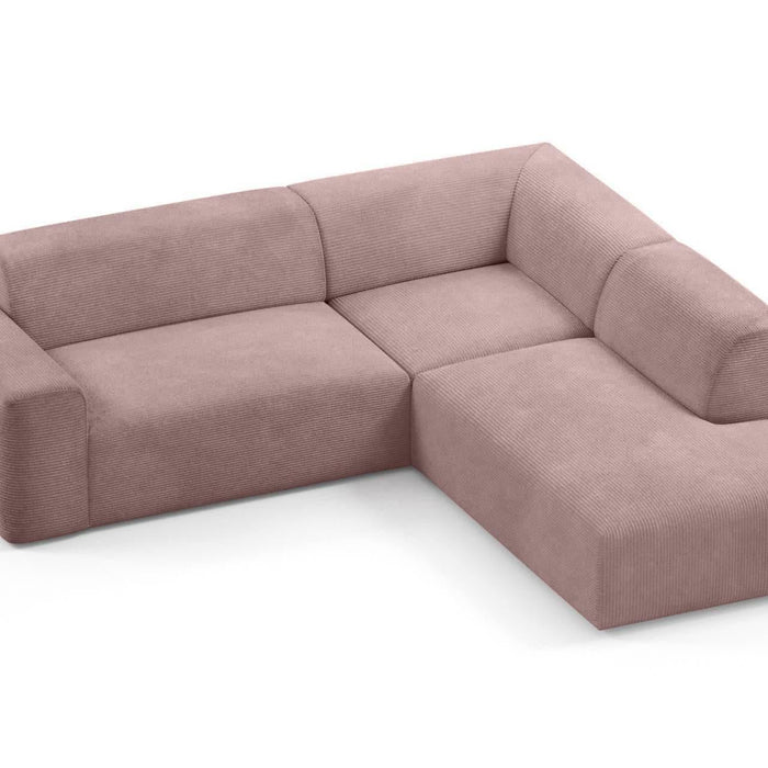 NADUVI Collection Nina Big Hoekbank Rechts - Ribstof - Lila