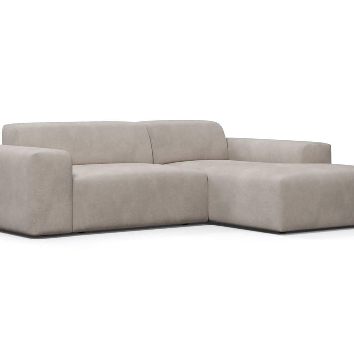 NADUVI Collection Nina Hoekbank Rechts - Velvet - Taupe