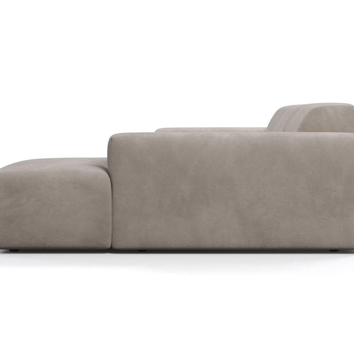 NADUVI Collection Nina Hoekbank Rechts - Velvet - Taupe