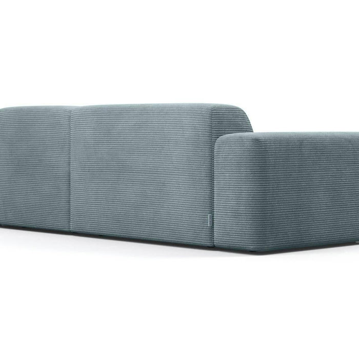 NADUVI Collection Nina Hoekbank Rechts - Ribstof - Grijsblauw