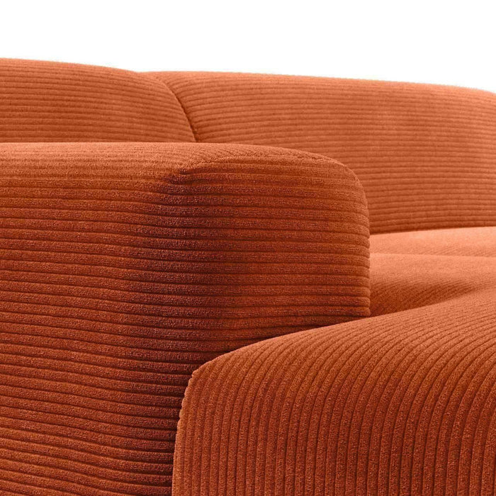 NADUVI Collection Nina Hoekbank Links - Ribstof - Terra Cotta