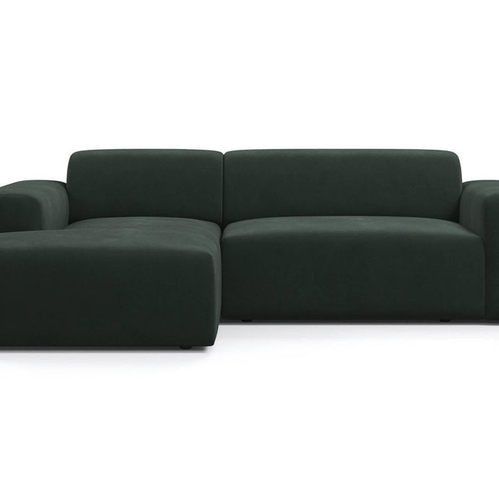 NADUVI Collection Nina Hoekbank Links - Velvet - Donkergroen