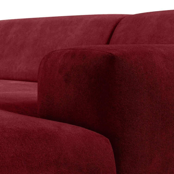 NADUVI Collection Nina Hoekbank Rechts - Velvet - Bordeauxrood