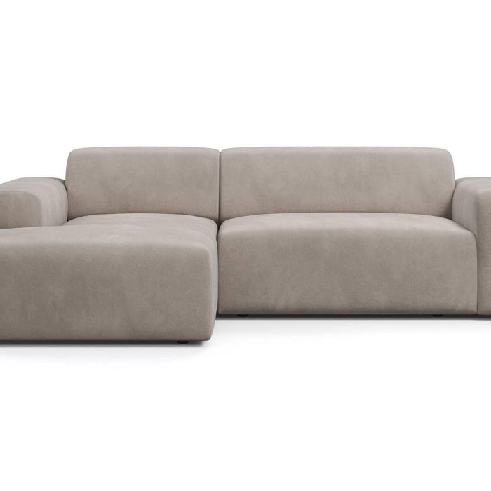 NADUVI Collection Nina Hoekbank Links - Velvet - Taupe