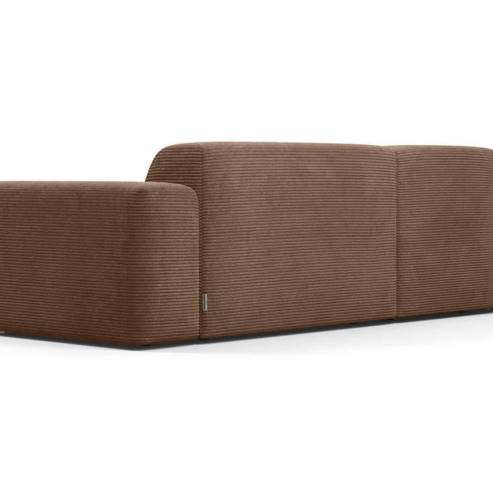 NADUVI Collection Nina Hoekbank Links - Ribstof - Hazelnootbruin