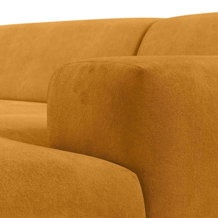 NADUVI Collection Nina Hoekbank Rechts - Velvet - Mosterdgeel