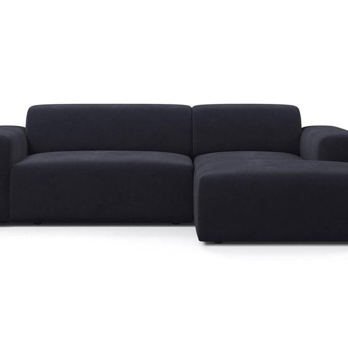 NADUVI Collection Nina Hoekbank Rechts - Velvet - Marineblauw