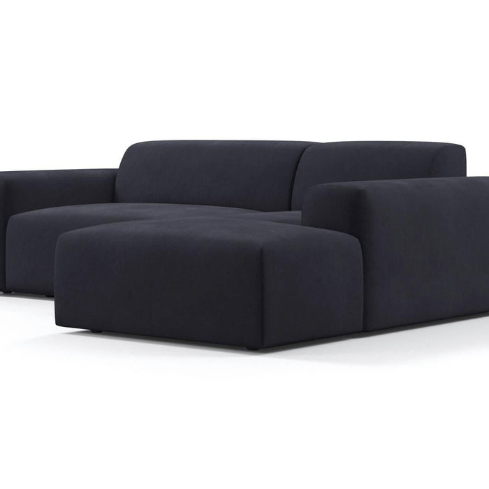 NADUVI Collection Nina Hoekbank Rechts - Velvet - Marineblauw