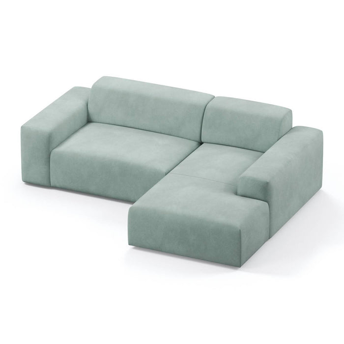 NADUVI Collection Nina Hoekbank Rechts - Velvet - Mintgroen