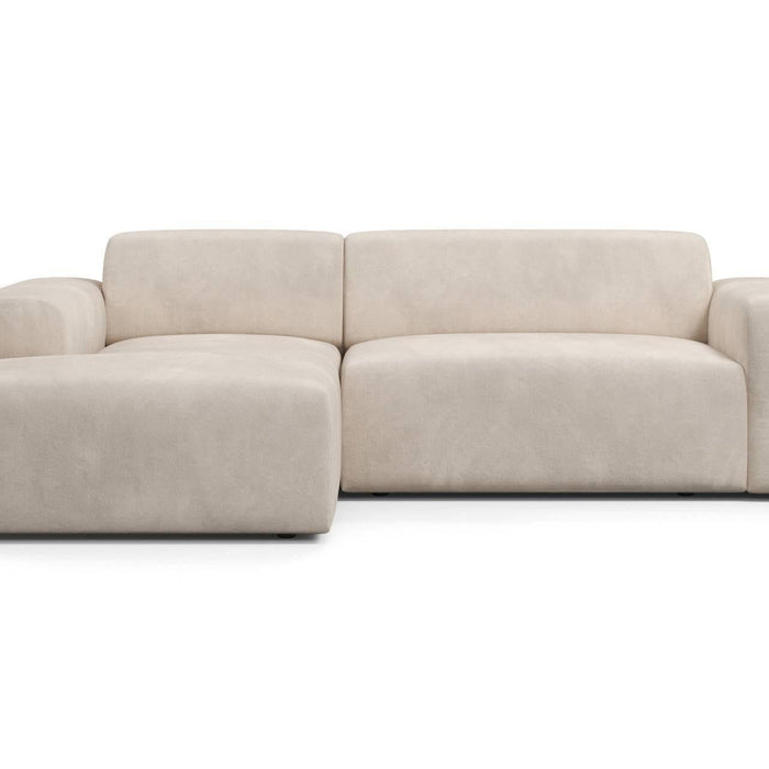 NADUVI Collection Nina Hoekbank Links - Velvet - Beige