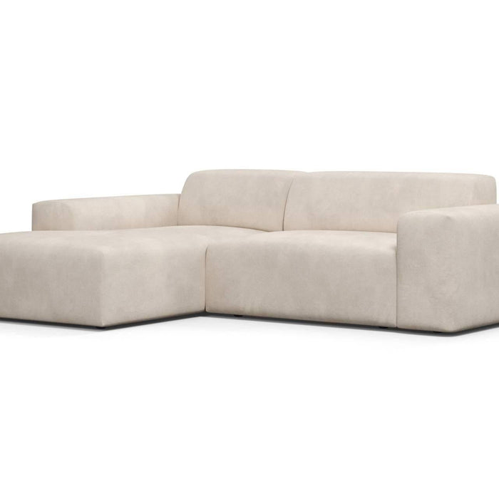 NADUVI Collection Nina Hoekbank Links - Velvet - Beige