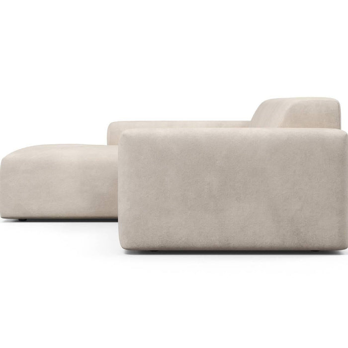 NADUVI Collection Nina Hoekbank Links - Velvet - Beige