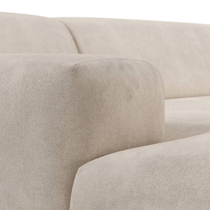 NADUVI Collection Nina Hoekbank Links - Velvet - Beige