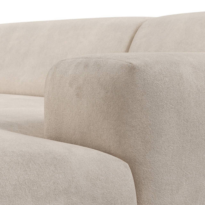 NADUVI Collection Nina Hoekbank Rechts - Velvet - Beige