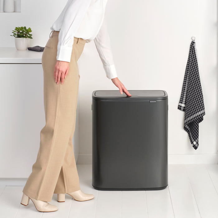 Brabantia Bo Touch Bin Afvalemmer 60 Liter - Confident Grey