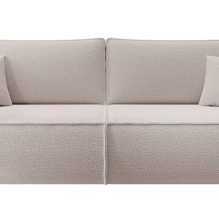 NADUVI Collection Galine 3-zitsbank met Slaapfunctie - Boucle - Crème