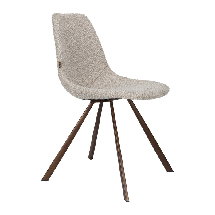 Dutchbone Franky Eetkamerstoel Bouclé - Greige