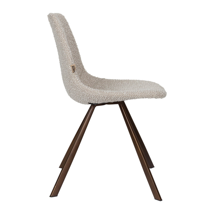 Dutchbone Franky Eetkamerstoel Bouclé - Greige