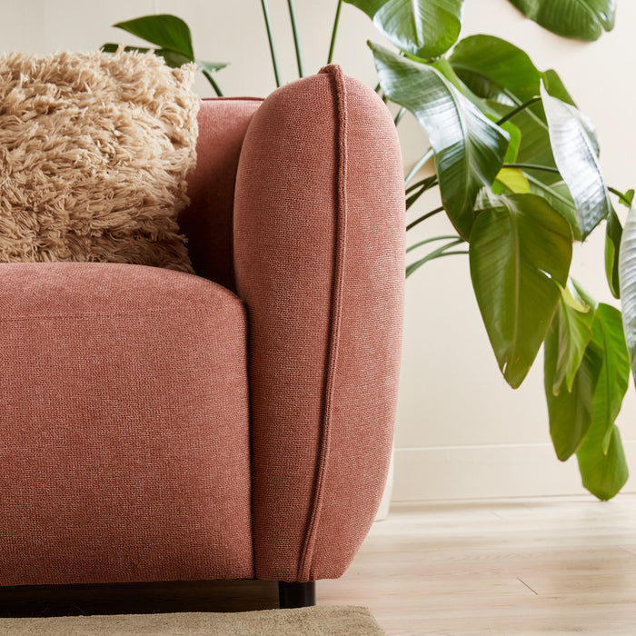 by fonQ Soft Hoekbank met Chaise Longue Links - Micro Chenille - Oud Roze