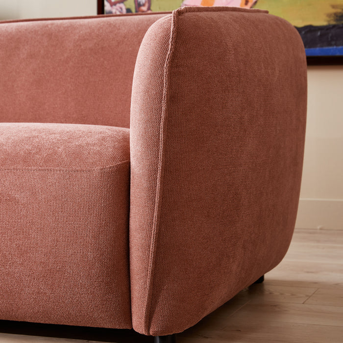 by fonQ Soft Hoekbank met Chaise Longue Links - Micro Chenille - Oud Roze