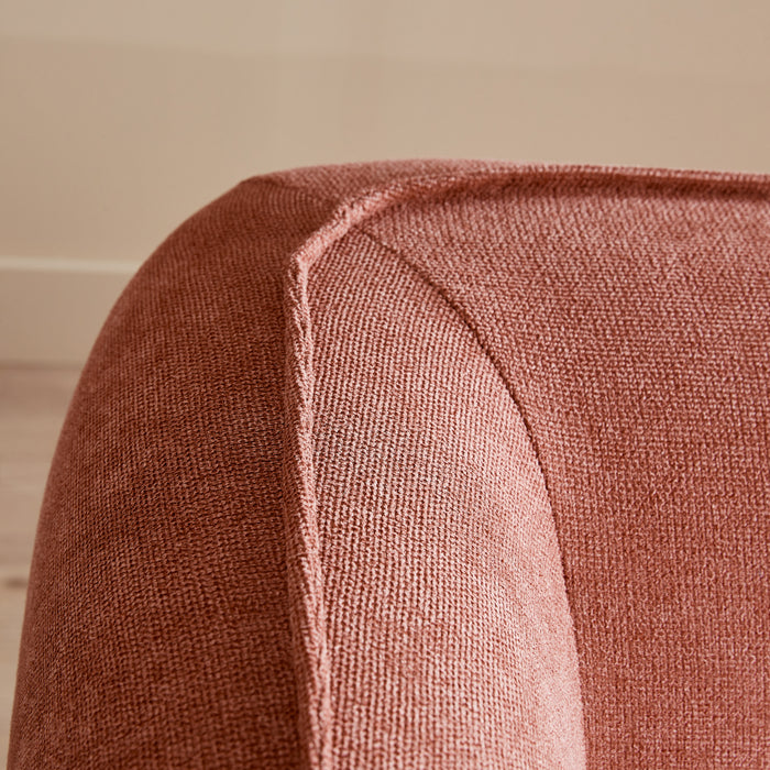 by fonQ Soft Hoekbank met Chaise Longue Rechts - Micro Chenille - Oud Roze