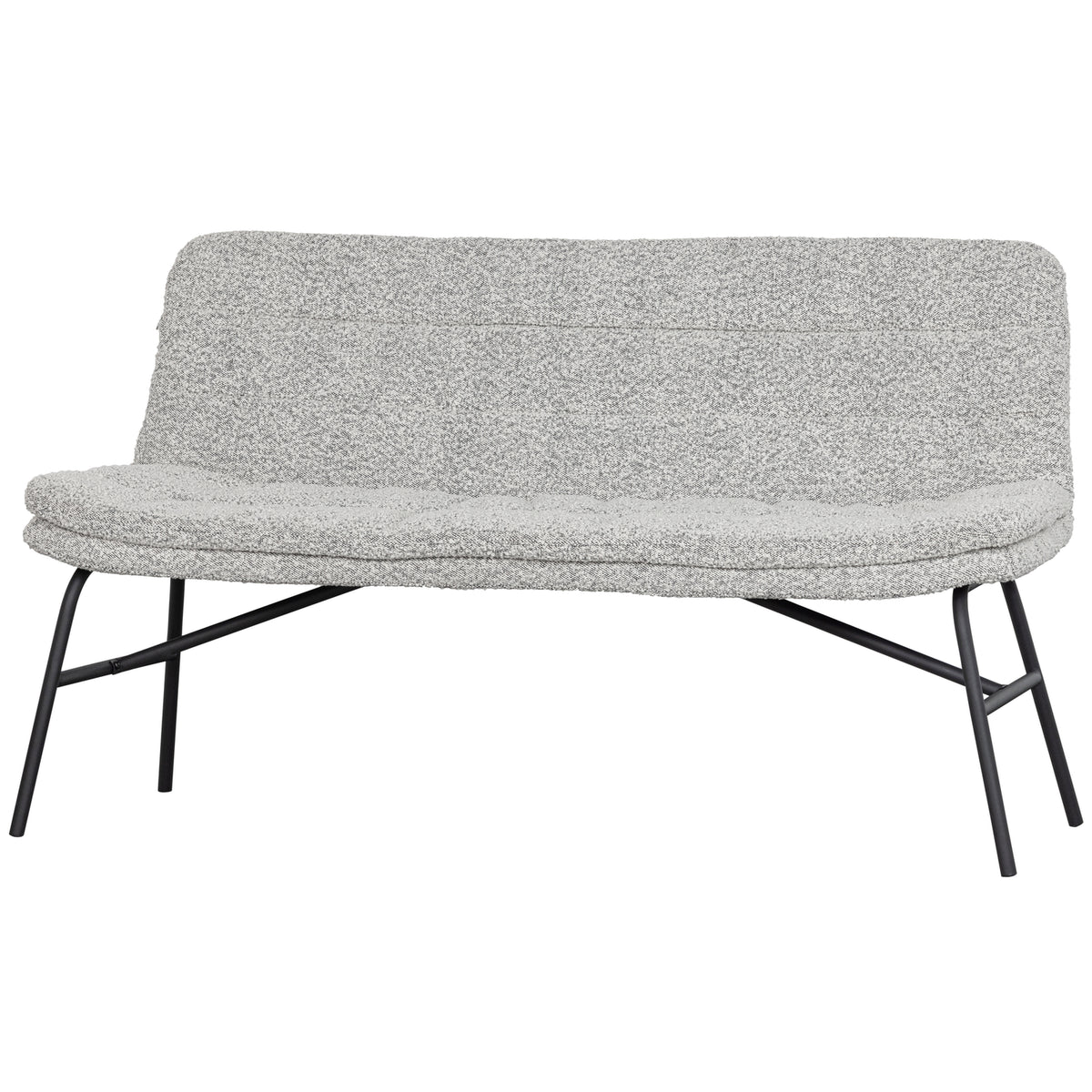 WOOOD Lucy Eetkamerbankje - Bouclé - Off White  - 87x150x67