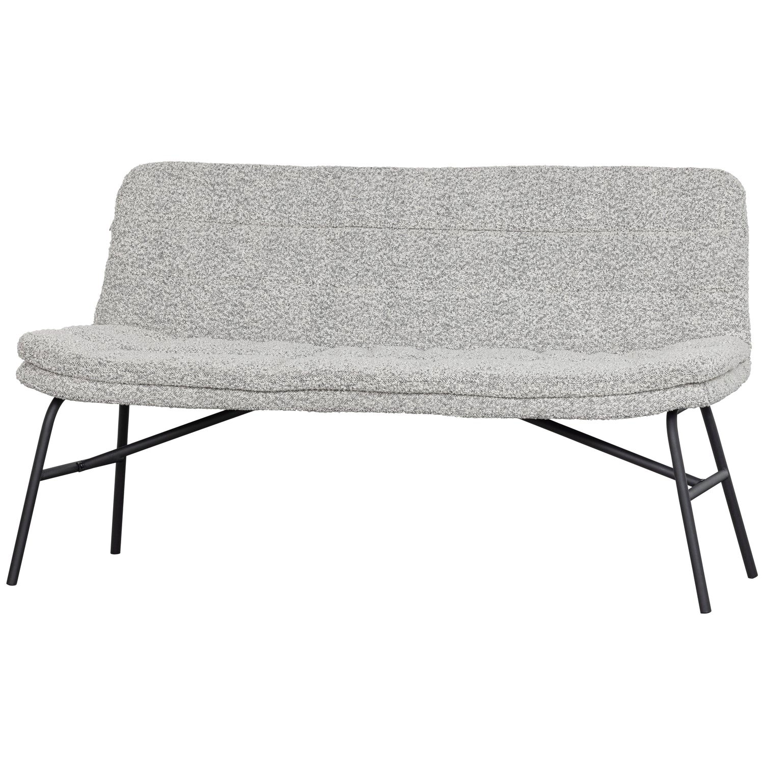 WOOOD Lucy Eetkamerbankje - Bouclé - Off White  - 87x150x67