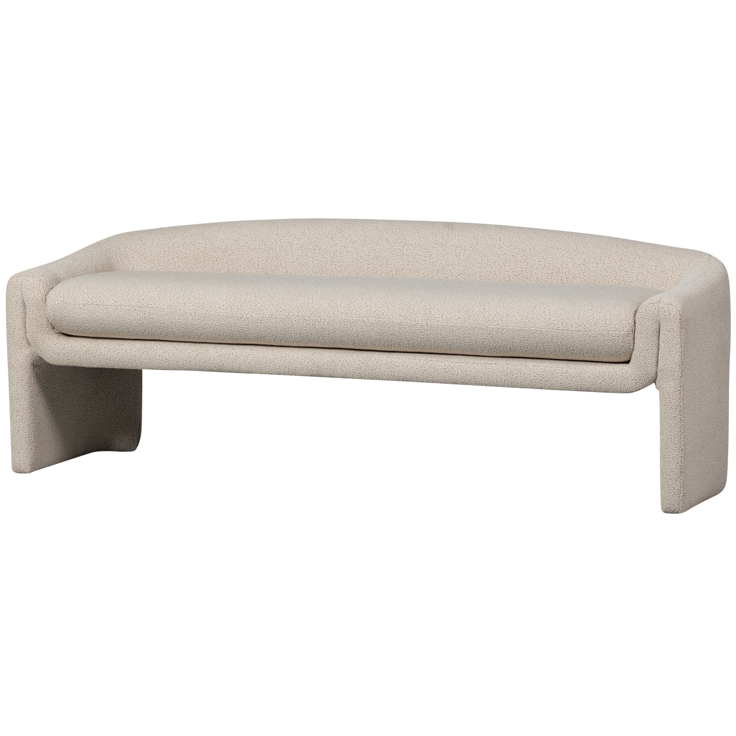 WOOOD Zone Bankje - Polyester - Beige - 58x160x55