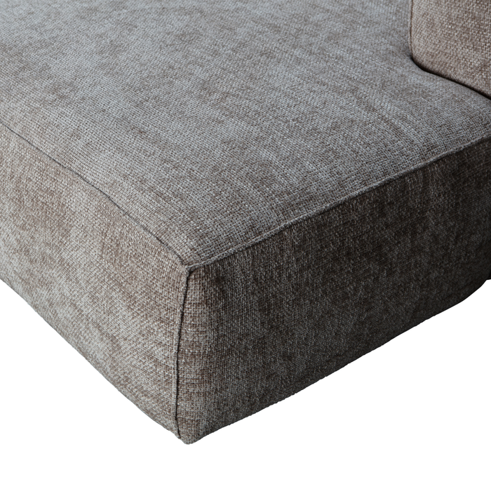 WOOOD Bean Hoekbank met Chaise Longue Rechts - Melange - Travertin