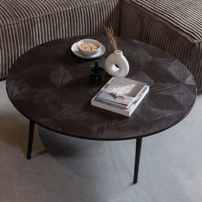 WOOOD Bean Hoekbank met Chaise Longue Rechts - Ribstof - Mud