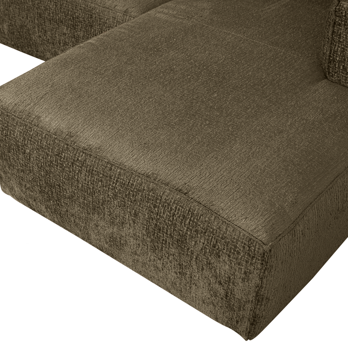 WOOOD Bean Hoekbank met Chaise Longue Rechts - Velvet - Moss