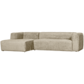 WOOOD Bean Hoekbank Links - Velvet - Buttermilk