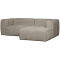 WOOOD Bean Hoekbank met Chaise Longue Rechts - Melange - Travertin