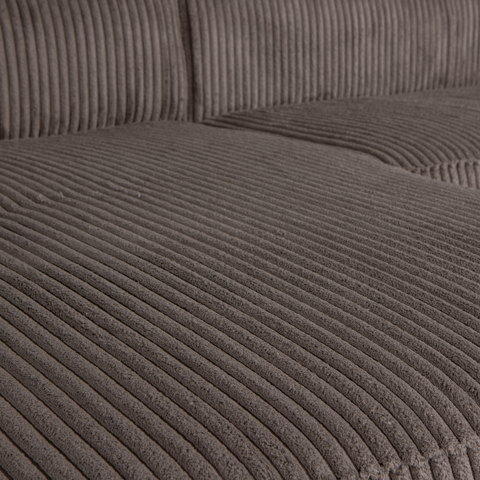 WOOOD Bean Hoekbank Links - Grove Ribstof - Mud