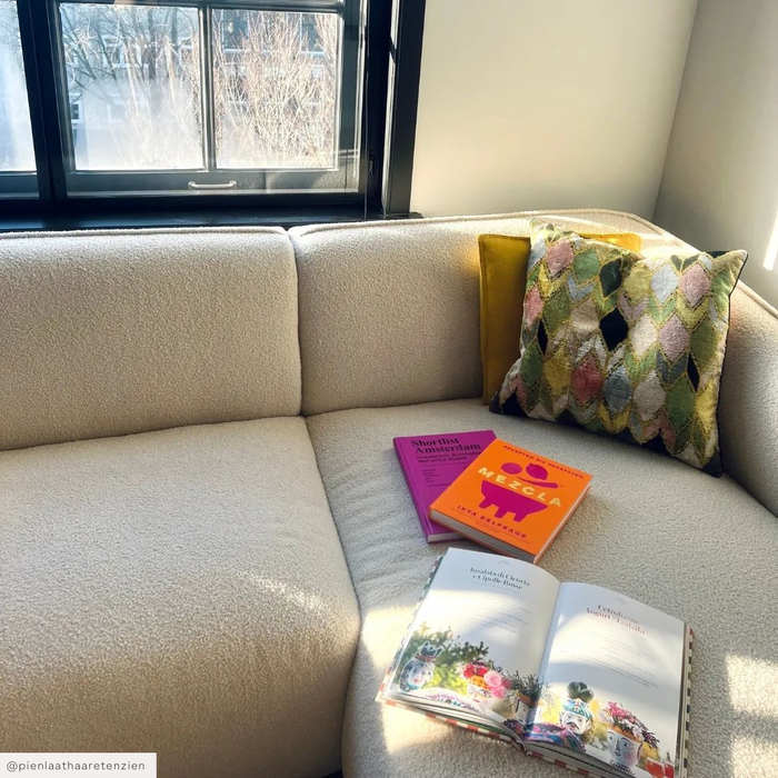 by fonQ Soft Hoekbank met Chaise Longue Rechts - Bouclé - Crème