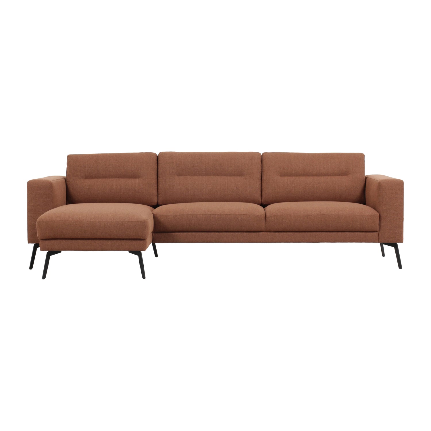 by fonQ Lewis Hoekbank met Chaise Longue Links - Nougat