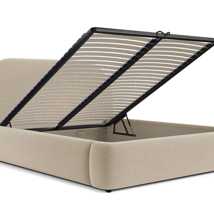 NADUVI Collection Philipa Bedframe - 180 x 200 cm - Fluweel - Lichtbeige