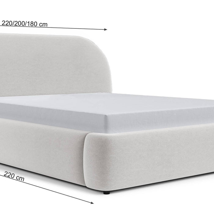 NADUVI Collection Philipa Bedframe - 180 x 200 cm - Fluweel - Crème