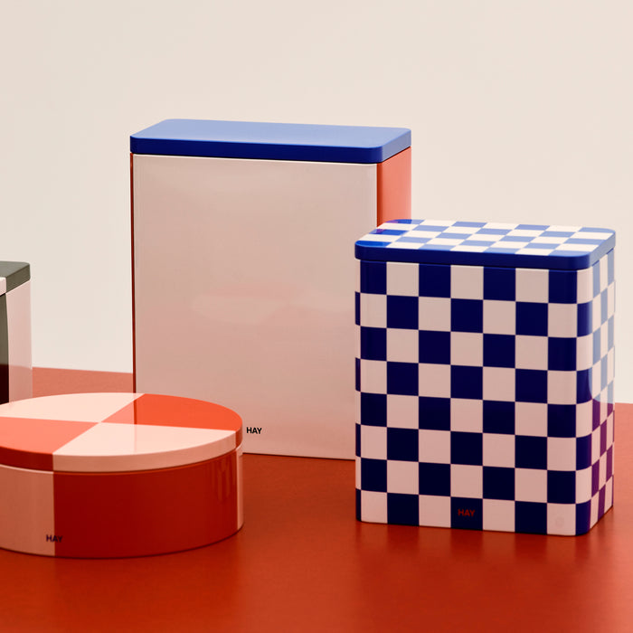 HAY Tin Voorraadblik X-Large - Off-White / Blue / Red