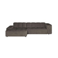 by fonQ Plume 3-zits Hoekbank met Chaise Longue Links - Chenille - Taupe